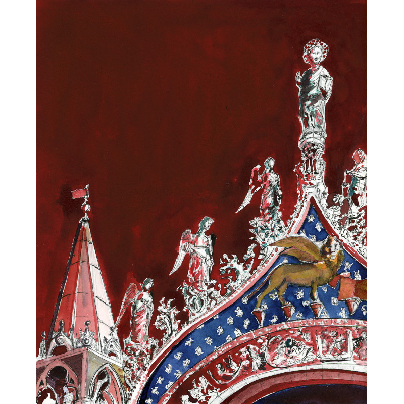 Fronton de la basilique Saint-Marc, détail (Reproduction)