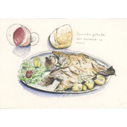 Grilled sea bream and potatoes